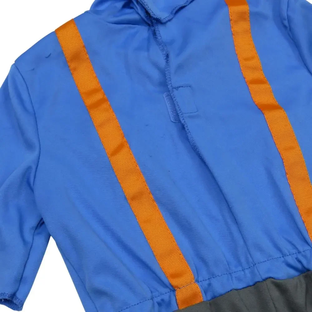 Blippi Costume Toddler with Jumpsuit Bowtie Suspenders Hat and Glasses 23-3T